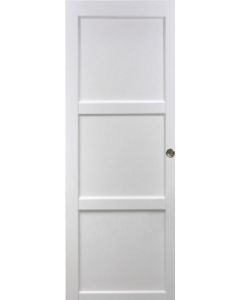 Porte Coulissante Korya Blanc 3 panneaux H204 x L83 et 2 Coquilles
