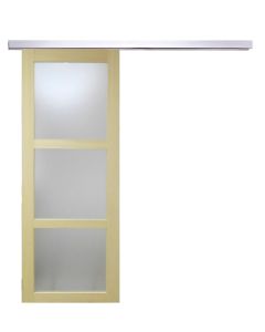 Porte Coulissante bois Ayous Vitrée H204 xLl83 + Rail Alu