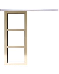 Porte Coulissante bois Ayous Vitrage transparent H204 xLl83 + Rail Alu