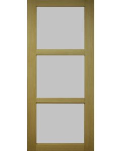 Porte Coulissante Ayous 3 Panneaux Gris RAL 7035 H204 x L83 + Systeme a Galandage