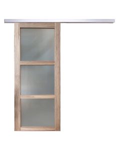 Porte Coulissante Frake Vitrée H204 x L73 + rail alu