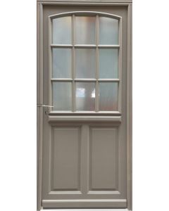 Porte d'entrée Bois vitrée, Alban Gris RAL 7039, H,215xl,90 p, droit Cotes Tableau