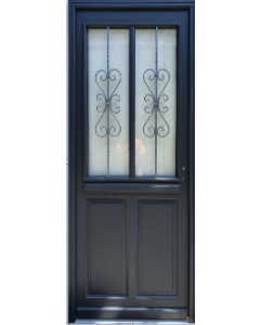 Porte d'entrée Bois vitrée, Sobra, H,215xl,90 p,gauche Cote Tableau