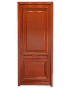 Porte d'entrée Bois Pleine, Safran, H,215xl,90 p, droit Côtes Tableau