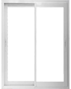 Fenetre Coulissante Alu Blanc 2 vantaux H125 x L120
