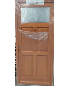 Porte d'entrée Bois vitrée, LILAS sans demi lune, H,215xl,90 p, droit Cotes Tableau