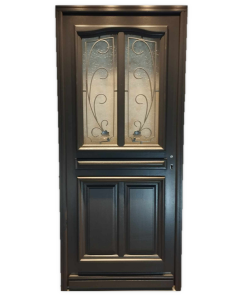 Porte d'entree Bois vitree, Mathilde RAL 7016, H,215xl,90 p,gauche Cotes Tableau