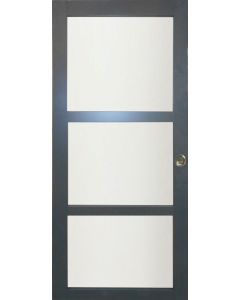 Porte Coulissante Blakeria RAL7016 Vitrée H204 x L83 et 2 Coquilles
