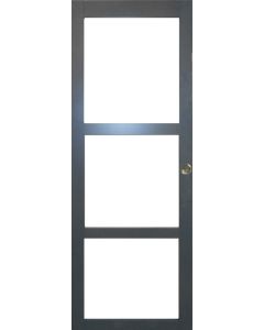 Porte Coulissante Blakeria RAL7016 Vitrage transparent H204 x L73 et 2 Coquilles